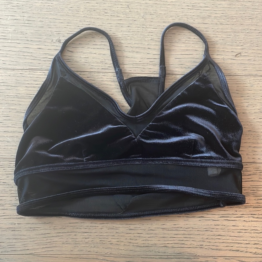 ALO velvet sports bralette